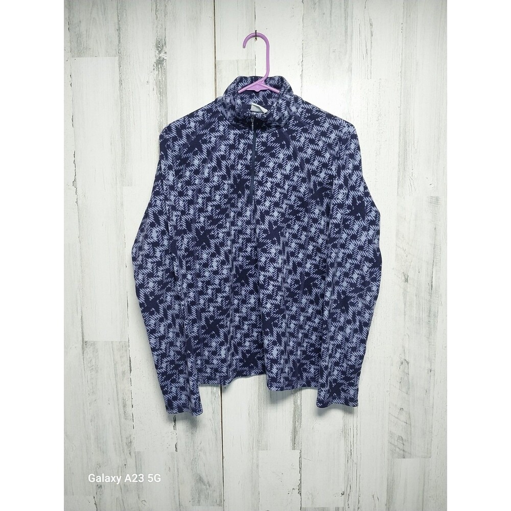 Columbia Women's 1/4 Zip Fleece Pullover Blue Print